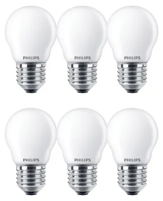Produktbild von 6 x Philips LED Leuchtmittel Tropfen 2,2W = 25W E27 matt 250lm warmweiß 2700K