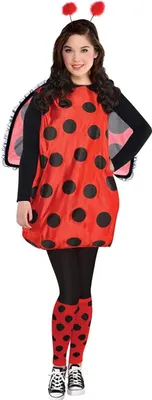 Marienkäfer Kostüm Ria mit Flügeln für Teenager 14-16 Jahre Kleid Tier Tierkostüm Ladybug Fasching Karneval Mottoparty Kinderfasching