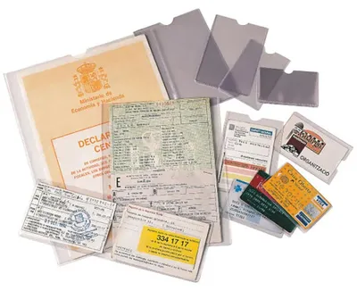 Productafbeelding van Doos met 100 transparante PVC-kaarthouders (87x56 mm), Esselte 46001