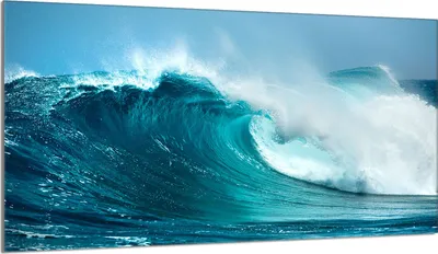 Immagine prodotto di Piastra copripiano cottura 90x52 Piastra copripiano cottura in Vetroceramica alzatina in vetro tagliere decorativo, mare ondoso