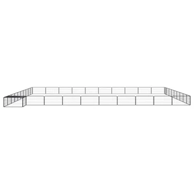 Produktbild von vidaXL 40-tlg. Hundelaufstall Schwarz 100x50cm Stahl Pulverbeschichtet