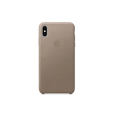 Image de Coque arrière en cuir pour Apple iPhone Xs Max - Taupe