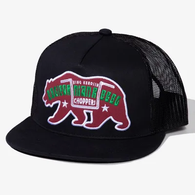 Produktbild von KING KEROSIN Snapback Mesh Cap Mit Frontstickerei Californian Rebel Schwarz One Size