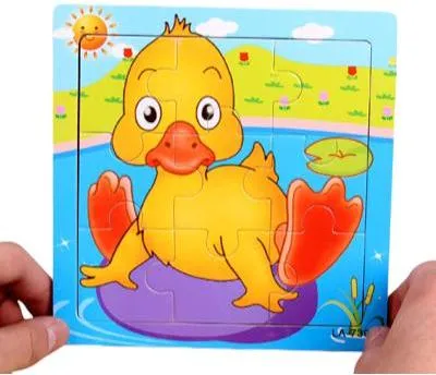 Image de Puzzle en bois dans un cadre Puzzle éducatif Canard