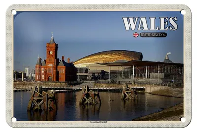 Produktbild von Blechschild Reise 18x12cm Wales United Kingdom Hauptstadt Cardiff