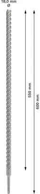 Obrázok produktu pre Vŕtacie kladivo PRO SDS plus-5X, 18 x 550 x 600 mm