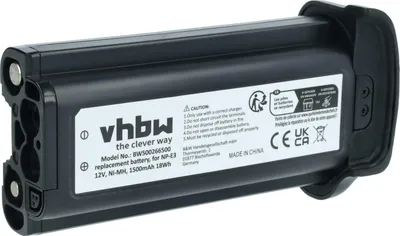 Produktbild von vhbw Akku kompatibel mit Canon EOS 1Ds Mark II, 1D Mark II N, 1D Mark II Kamera (1500 mAh, 12 V, NiMH)