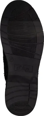 Produktbild von s.Oliver Damen Stiefelette Lack Brogue Schnürboot Lochmuster 5-25255-43, Größe:37 EU, Farbe:Schwarz