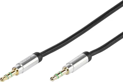 Produktbild von ViVanco™0.8m 3.5 mm, 3.5mm, Männlich, 3.5mm, Männlich, 0,8 m, Schwarz