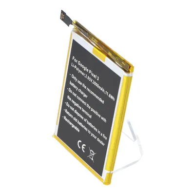 Zdjęcie produktu dla Bateria odpowiednia dla Google Pixel 3, Li-Polymer, 3.85V, 3000mAh, 11.6Wh, wbudowana, bez narzędzi