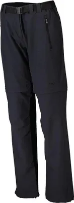 A pair of black zip-off outdoor pants.