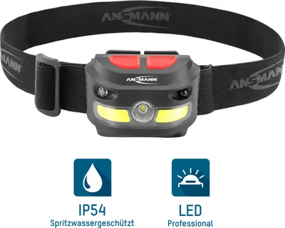 Produktbild von ANSMANN Akku LED Kopflampe 250 Lumen Sensor gesteuert - Stirnlampe HD250RS