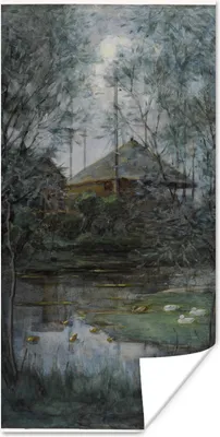 Produktbild von MuchoWow® Poster Heuhaufen - Piet Mondrian 75x150 cm - Dekoration für die Wände