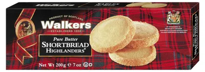 Obrázek produktu pro Walkers pure butter biscuits golden shortbread Highlander 200g