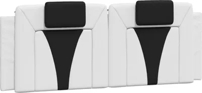 Produktbild von vidaXL Kopfteil-Kissen "Viana" Weiß und Schwarz 120 cm Kunstleder