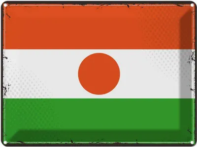 Produktbild von vianmo Blechschild 30x40 cm Nigers Retro Niger Flagge Fahne Wappen