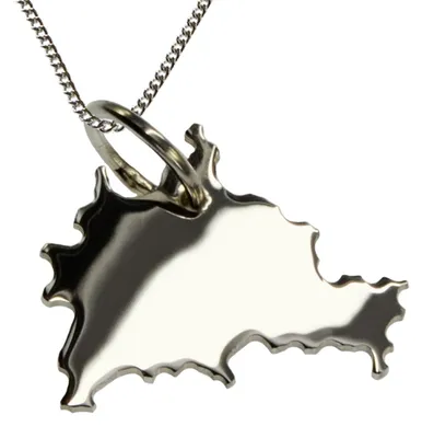Produktbild von 50cm Halskette + Berlin Anhänger in massiv 925 Silber