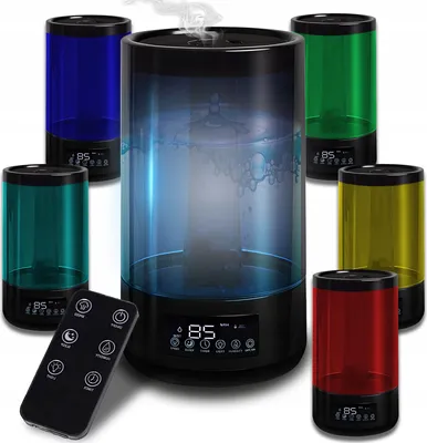 Produktbild von 4,5L 3In1 Luftbefeuchter Mit Aromatherapie, Hygrometer, Led Und Fernbedienung