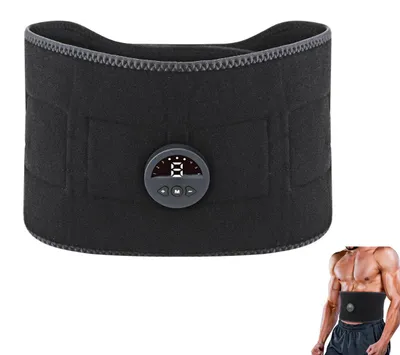 Produktbild von EMS Bauchmuskeltrainer elektrisch, Power Abs Stimulator USB Wiederaufladbar, 6 Modi, 19 Intensitäten