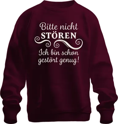 Immagine prodotto di Non disturbarmi, sono già disturbato, divertente, sarcastico e sfrontato pullover unisex in felpa, Borgogna, L