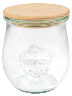 12 Vorratsgläser Tulpenform 220 ml mit Holzdeckel