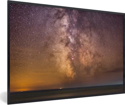 Produktbild von MuchoWow® Gerahmtes Poster Bunter Himmel mit der Milchstraße 60x40 cm - Poster mit Schwarzem Bilderrahmen Wandposter Rahmen Foto Bilder - Printing - Wanddeko Schlafzimmer