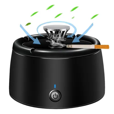 Produktbild von Tischaschenbecher, Multifunktionaler rauchfreier Aschenbecher, wiederaufladbarer Aschenbecher mit HEPA-Filter per USB für Zuhause, Büro, Auto, drinnen