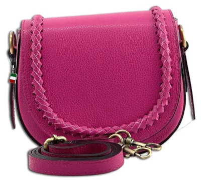 Immagine prodotto di Borsa a tracolla in pelle fucsia, marca Florence Damen, modello OTF806P. Dimensioni: 8,5 x 21 x 18 cm
