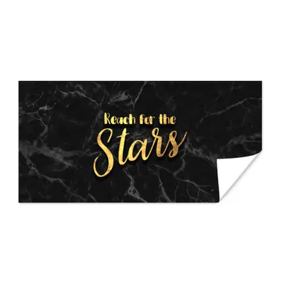 Produktbild von MuchoWow® Poster Zitat - Sterne - Gold - Marmor 40x20 cm - Poster für die Wand - Poster Schlafzimmer