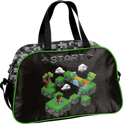 Produktbild von Sporttasche Trainingstasche Schwimmbadtasche leicht und bequem Jungen Mädchen Motiv MINECRAFT Paso