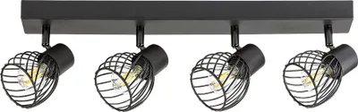 Produktbild von Rabalux 73004 Deckenstrahler 4 Spots Aberama, E14, schwarz, Kugel-rund, Industriell, ø85mm