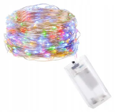 Produktbild von Foxter XT2696 – Batteriebetriebene Lichterkette mit 100 LEDs, mehrfarbig