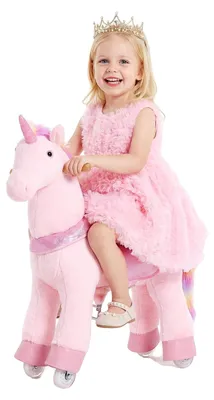 Produktbild von VEVOR Reitpferd, Reitpony Spielzeug für Kinder, Keine Batterie erforderlich, Glatte Räder mit Anti-Roll-Stopp-Ring, Verbesserter erhöhter Sitz, Griffe, Robuste Pedale, 80 kg maximale Tragfähigkeit für Kinder ab 6 Jahren