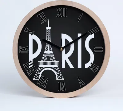Produktbild von Holzuhr 20fi cm wanduhr - schwarze Spitzen - Paris