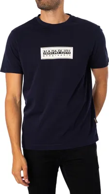 Produktbild von Napapijri Herren T-Shirt Blau mit Rundhalsausschnitt : Größe - L Größe: L