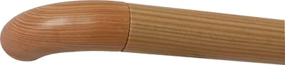 Produktbild von TIBU Lärche Handlauf Holz Ø 42 mm Geländer Treppe 0,3m - 5m, Länge 4,3 m und Enden Holzkrümmling ohne Halter