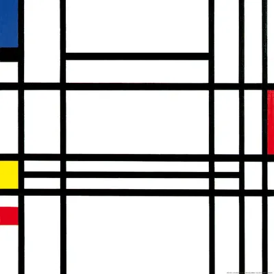 Produktbild von Piet Mondrian Kunstdruck Bild - Komposition No. 10, 1939-42 (70 x 70 cm)