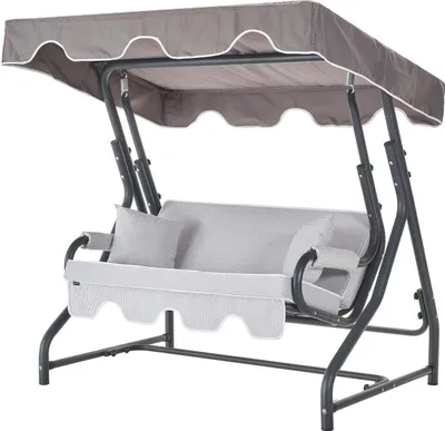 Produktbild von Skye Decor, Morus 3, Garten-Doppelschaukelstuhl, Mehrfarbig, 100 % POLYESTER, 170 x 110 x 168 cm