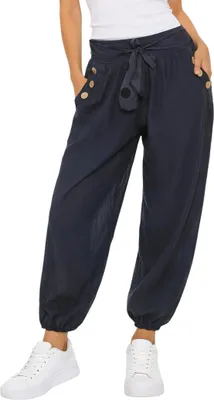 Produktbild von 270 Mississhop Damen leichte Hose Sommerhose Haremshose Ballonhose  Dunkelblau