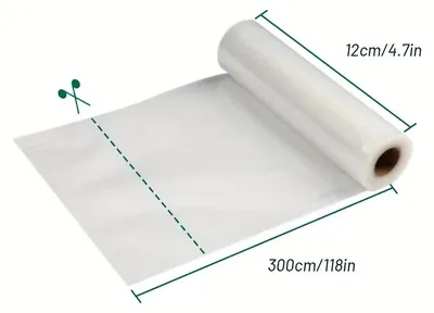 Zdjęcie produktu dla Worki próżniowe, trwałe, łatwe do cięcia, 12 cm x 3 m