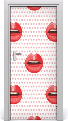 Produktbild von Tulup Türaufkleber 85x205 cm Dekorative Aufkleber Selbstklebend Wasserdichte Tapete Abnehmbar Schlafzimmer Wohnzimmer Wohnkultur - rote Lippen
