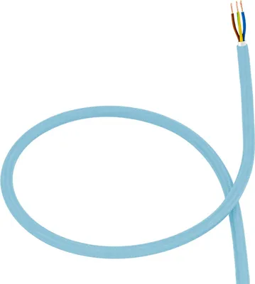 Produktbild von Textilkabel Blau 1 m 0,6 cm Durchmesser 3x0,75 mm² für Beleuchtungsanlagen