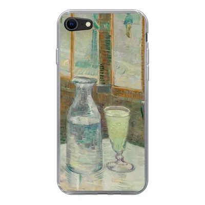 Produktbild von MuchoWow® Handyhülle Schutzhülle Hülle für iPhone SE 2020 Couchtisch mit Absinth - Vincent van Gogh Silikon Softcase Handy Hülle - Kartenbesitzer