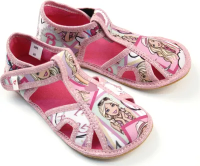 Produktbild von Mädchen Hausschuhe BAREFOOT EF 386 Bgirl Rosa Klettverschlus