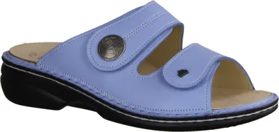 Produktbild von Finn Comfort Sansibar Pantolette, Classic - Linie, Blue, Glattleder, Wechselfußbett 2550-604241 40
