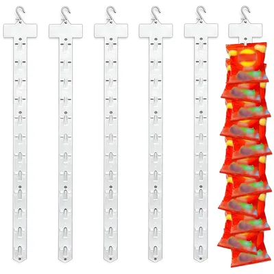Snackregal-Haken, 6 Stück, transparent, 63 cm, Platz sparend