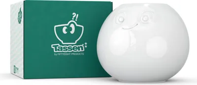 Produktbild von FiftyEight Products Fiftyeight Products Vase - amüsiert (rund)  weiß