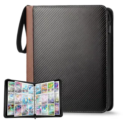 Productafbeelding van A4 Trading Card Album met 9 Compartimenten en Waterdichte Polyurethanleer