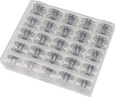 Produktbild von vhbw Universal Aufbewahrungs-Box für viele gängige Nähmaschinen-Spulen - inkl. Unterfaden-Spulen, Metall