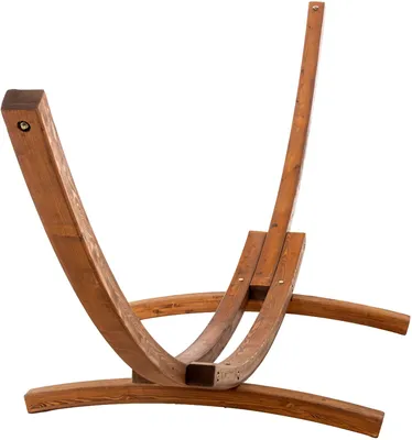 Image de Support pour hamac Miramar en bois d'eucalyptus | Couleur : naturel | Dimensions : 395 x 120 x 116 cm